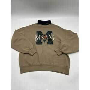 VINTAGE MOM Football Sweatshirt Women’s Size L Brown MADE IN USA